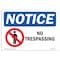 Signmission OSHA Notice Sign, 10" Height, 14" Width, NOTICE No Trespassing Sign, Landscape, NS-D-1014-L-16213 OS-NS-D-1014-L-16213 - alternate 1